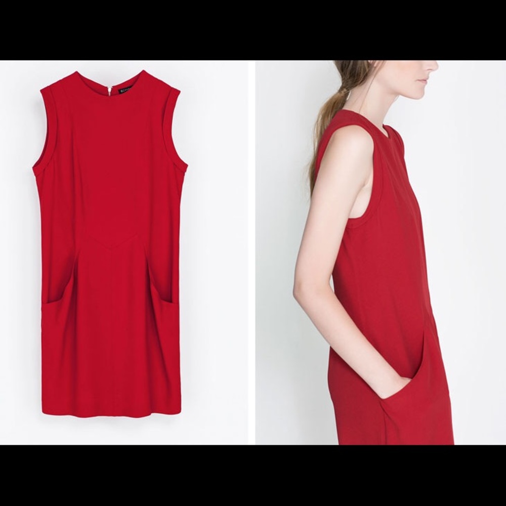 Zara Red Sleeveless Mini Dress